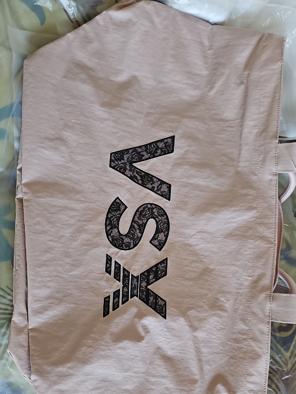 Victoria's Secret Blush Pink Travel Tote with Black Logo